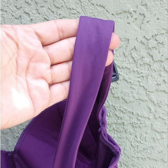 EUC AUTOGRAPH Purple Rhinestone Wire One Piece High Rise Bathing Suit 34DD - Picture 6 of 12